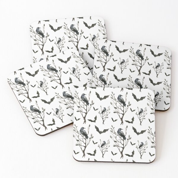 Item preview, Bats and Crows - Black and white designed and sold by Elvianna.