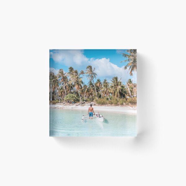 Escape in pirogue Acrylic Block