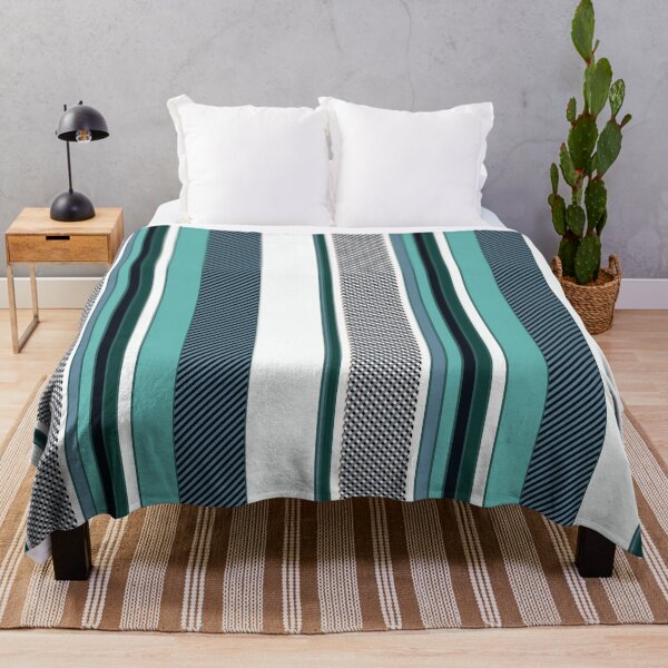 Item preview, White and turquoise, striped, textured. designed and sold by marinaklykva.