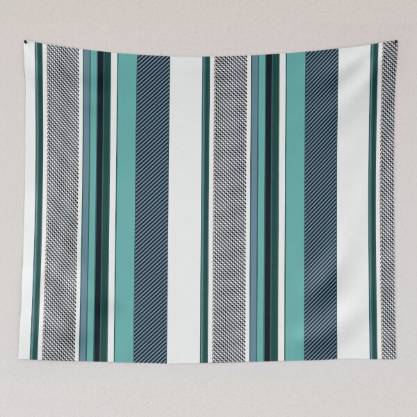 Item preview, White and turquoise, striped, textured. designed and sold by marinaklykva.
