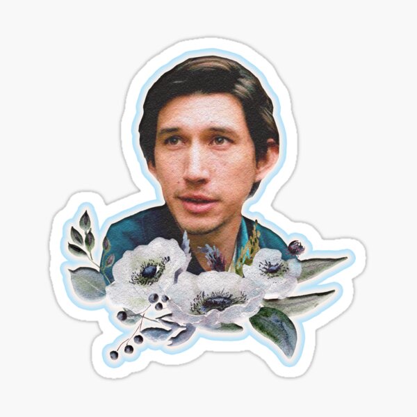 Vista previa del artículo con la obra «Adam Driver en Paterson con flores (2)», diseñado y vendido por morganmeaux.
