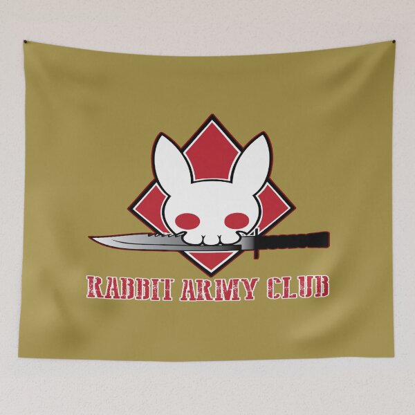 Item preview, Rabbit Army Club Red Outlined Diamond Rabbit Skull Logo Design  designed and sold by 108dragons.