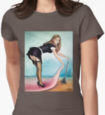 French Maid Pinup Girl Women's Fitted T-Shirt