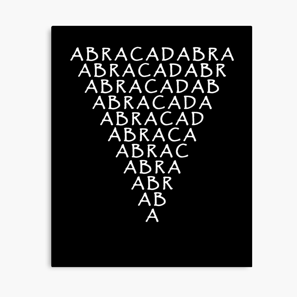 Abracadabra Occult Amulet Keychain Charm Triangle Healing Symbols Magic Abraxas 