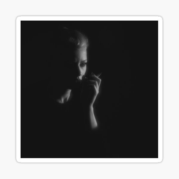 Smoking woman. Sticker