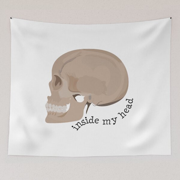 Item preview, This is inside my head skull | human skull art | human skull side view  designed and sold by KARTICK DUTTA.