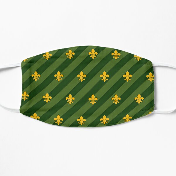 Fleur de Lys / Fleur de Lis Grün-Orange Flache Maske