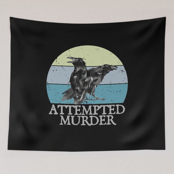 Item preview, Attempted Murder Crows & Ravens Funny Crow Shirt Birds designed and sold by pepperjaw.