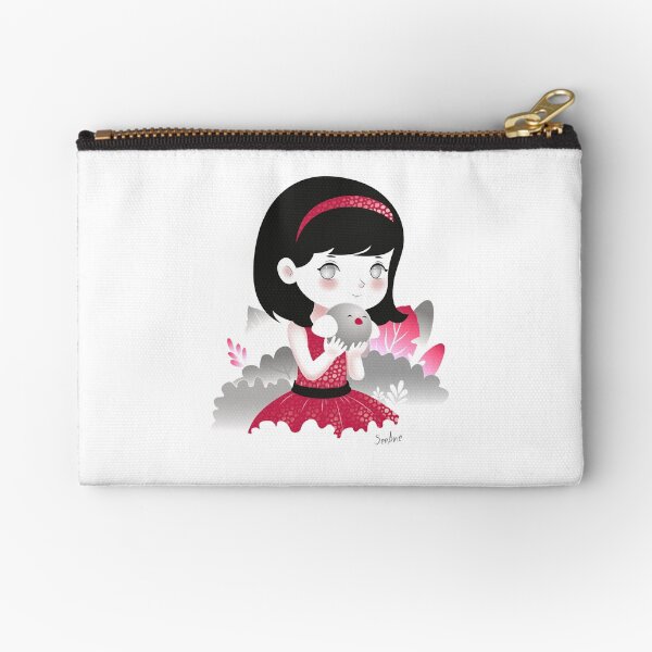 The little girl and the bird Zipper Pouch