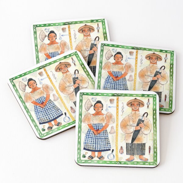 Item preview, Filipino and Filipina illustrated by Robert Alejandro designed and sold by papemelroti.