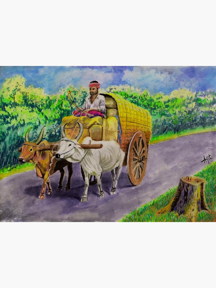 Easy and simple pencil sketch scenery. A village scenery | pencil, drawing  | Bullock Cart easy drawing. Let's sketch a village scenery | By Drawing  Book | Facebook