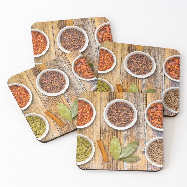 Item preview, Spices in Pots on a Distressed Wooden Board designed and sold by MarkUK97.