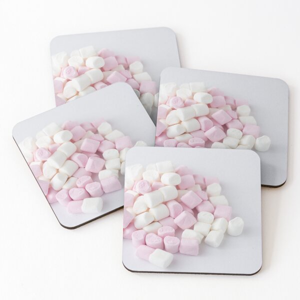 Item preview, Pink and White Marshmallows Side View designed and sold by Karrakunga.