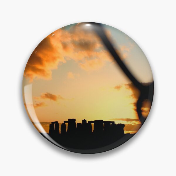Item preview, Stonehenge sunset silhouette designed and sold by FOLK ART FUSION by heidiannemorris.