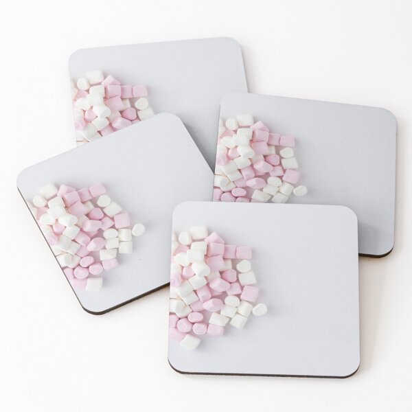 Item preview, Pink and White Marshmallows Top View designed and sold by Karrakunga.