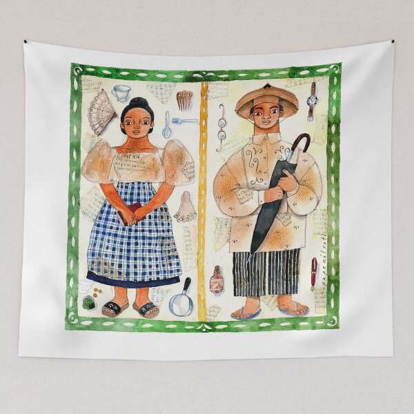 Item preview, Filipino and Filipina illustrated by Robert Alejandro designed and sold by papemelroti.