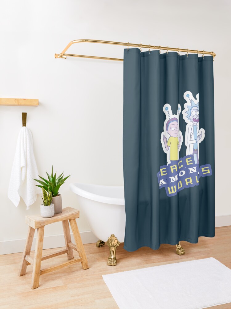 Alternate view of Peace Among Worlds Shower Curtain