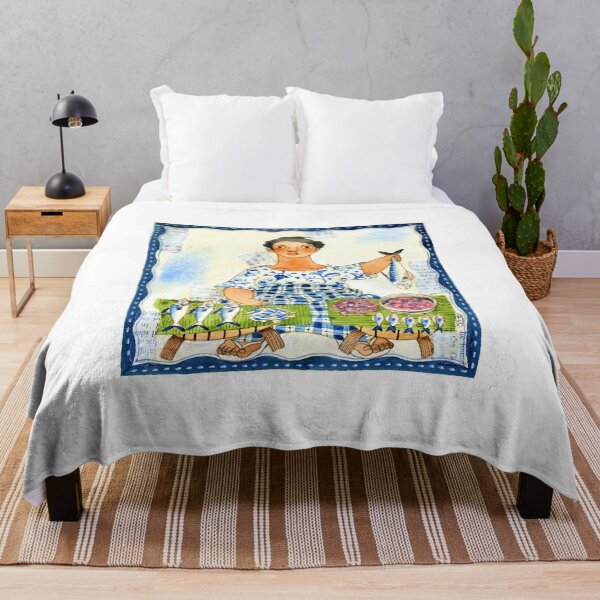 Item preview, market fish vendor illustration by robert alejandro designed and sold by papemelroti.