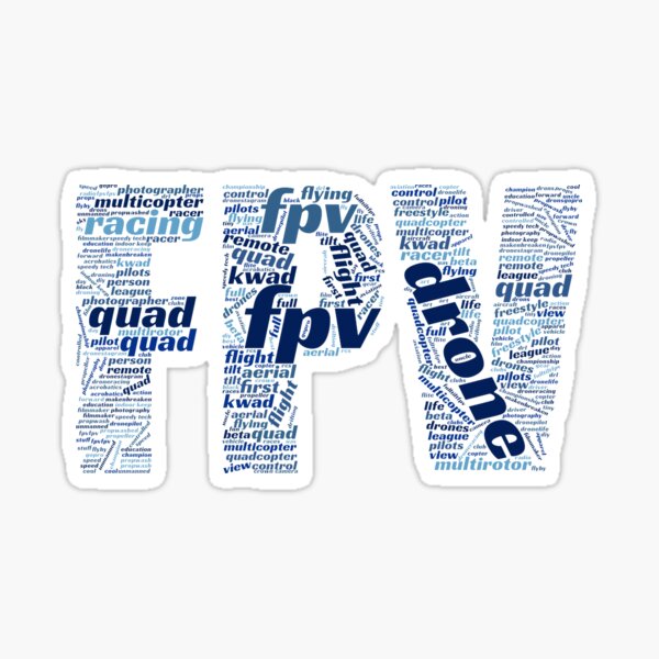 Item preview, An FPV drone racing drones or drone racer pilot FPV word cloud designed and sold by gut2000.