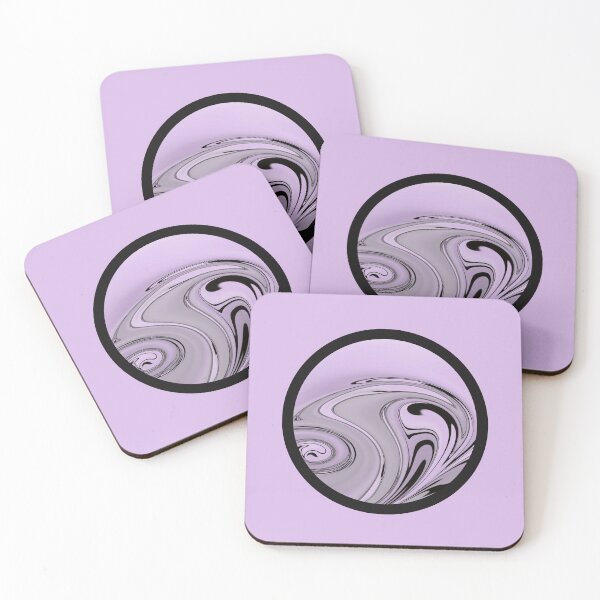 Item preview, Modern, stylish abstract swirl pattern in shades of pink and black with pink background. designed and sold by PetaJaneHome.
