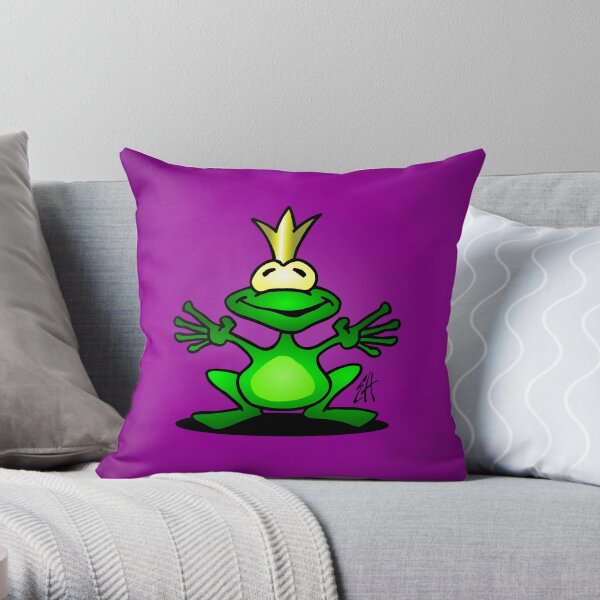 The Frog Prince Throw Pillow