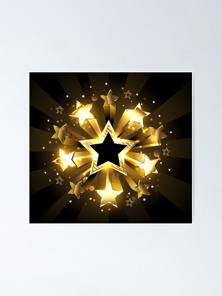 Gold star Poster