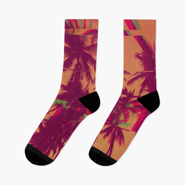 Item preview, Tropical Glitch Palm Tree Sunset Gradient designed and sold by merchninja.