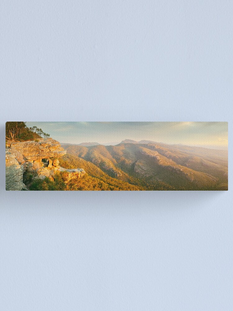 Canvas Print, Balconies Sunset, Grampians National Park, Victoria, Australia designed and sold by Michael Boniwell