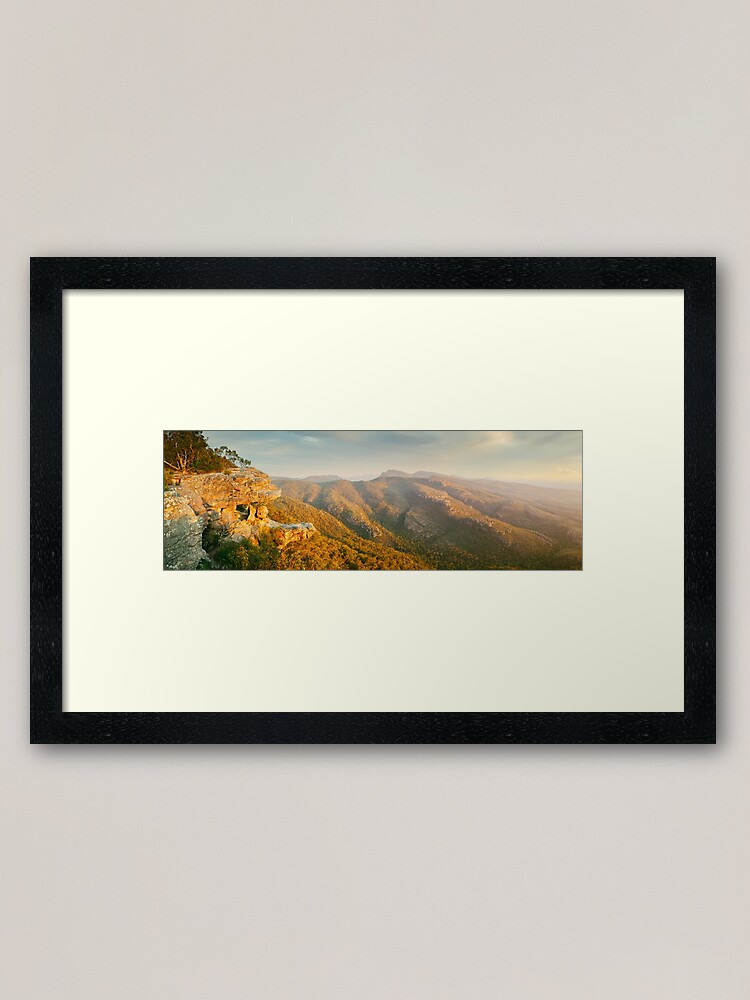 Thumbnail 2 of 7, Framed Art Print, Balconies Sunset, Grampians National Park, Victoria, Australia designed and sold by Michael Boniwell.