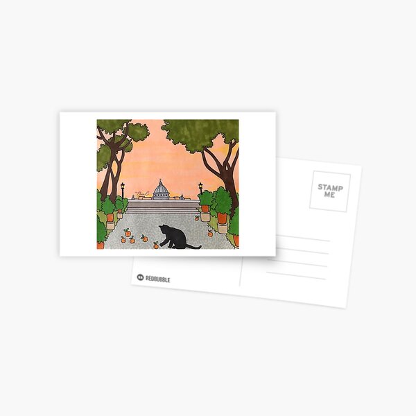 Journal of a Cat in Rome - Giardino degli Aranci Postcard
