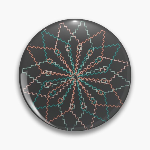 Item preview,  Flower pattern from geometric elements in rose and mint designed and sold by happyMagenta.