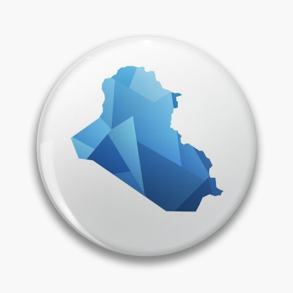 Item preview, Iraq Map Design blue, glassy, and shiny  designed and sold by ArabCorner.