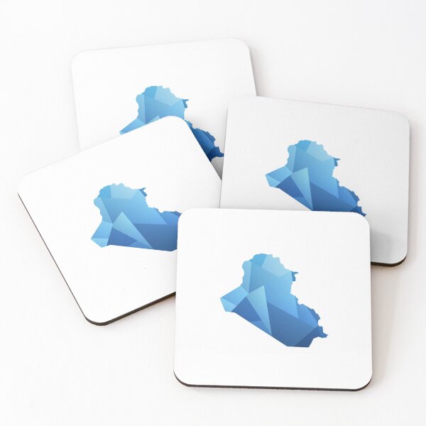 Item preview, Iraq Map Design blue, glassy, and shiny  designed and sold by ArabCorner.
