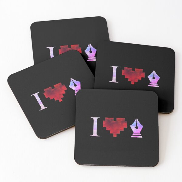 Item preview, Graphic designer concept with red pixelated heart and a pen tool with watercolor effect. designed and sold by MrazTees.