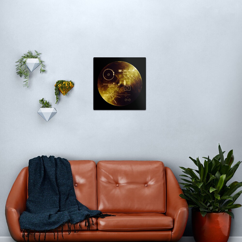 Voyager Spacecraft Golden Record Metal Print