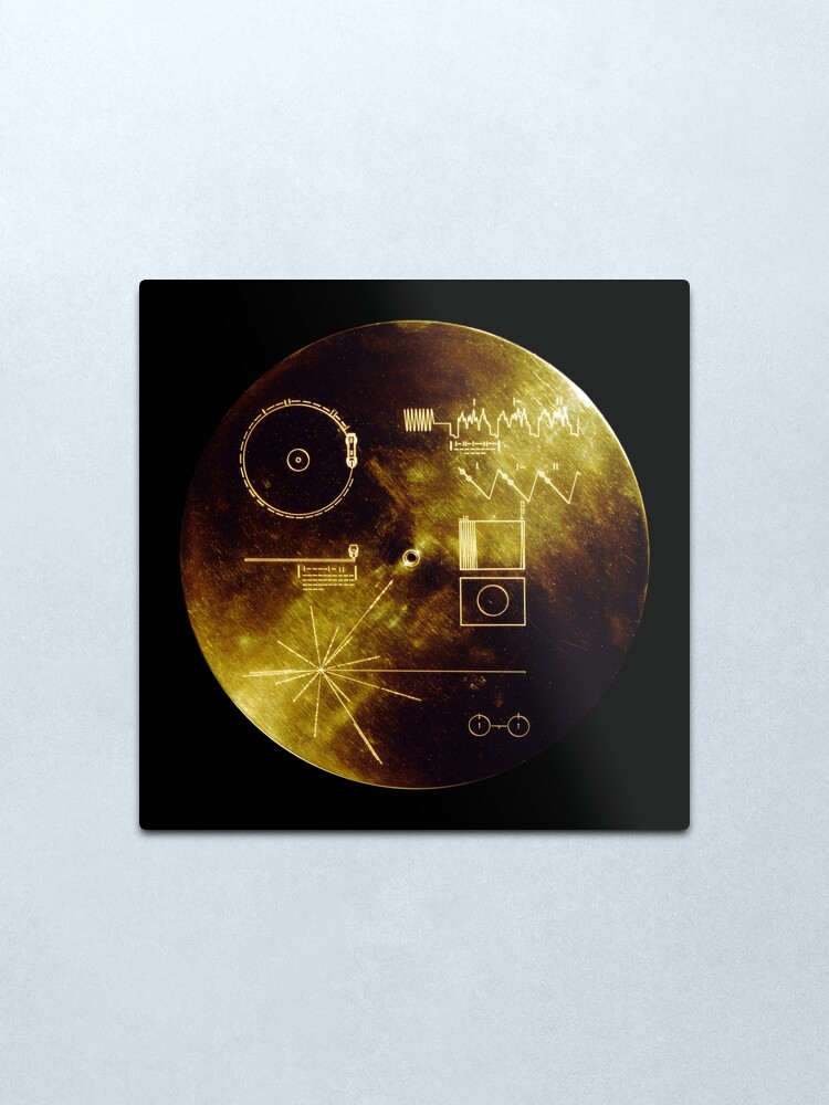 Alternate view of Voyager Spacecraft Golden Record Metal Print