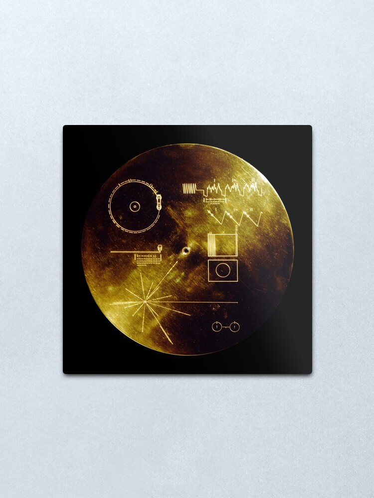 Alternate view of Voyager Spacecraft Golden Record Metal Print