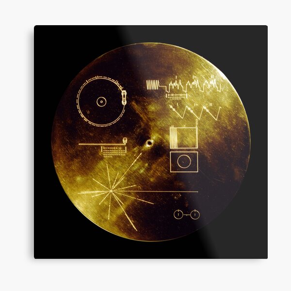Voyager Spacecraft Golden Record Metal Print