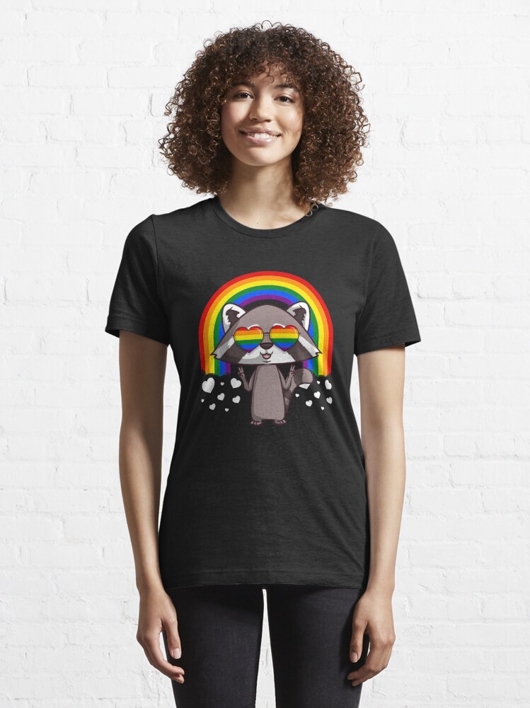 Raccoon Gay Pride Lgbt Rainbow T Shirt By Fatamyfan1 Redbubble