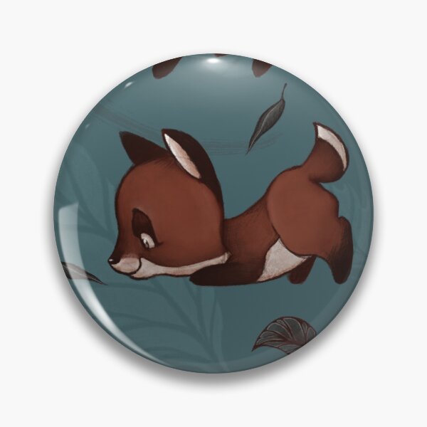 Aperçu de l'œuvre Baby Foxes chasing Leaves - édition Turquoise créée et vendue par MonoMano.
