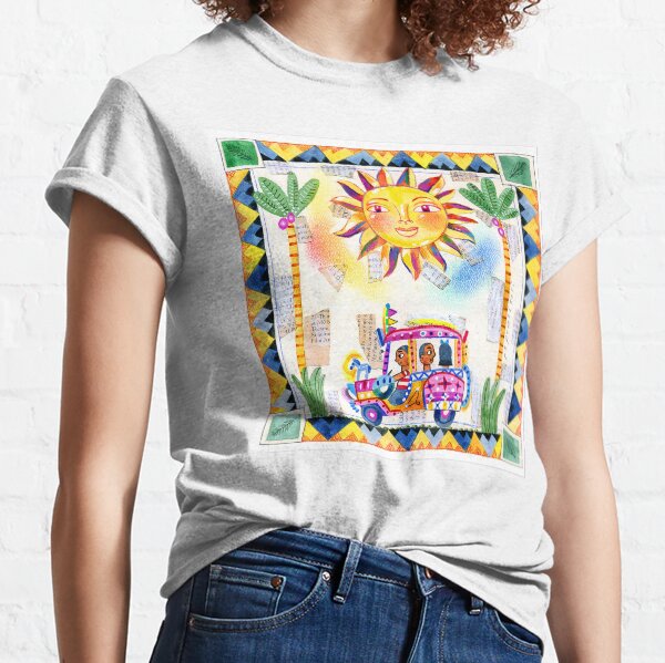 a fine sunny day for a jeepney ride illustration by robert alejandro Classic T-Shirt