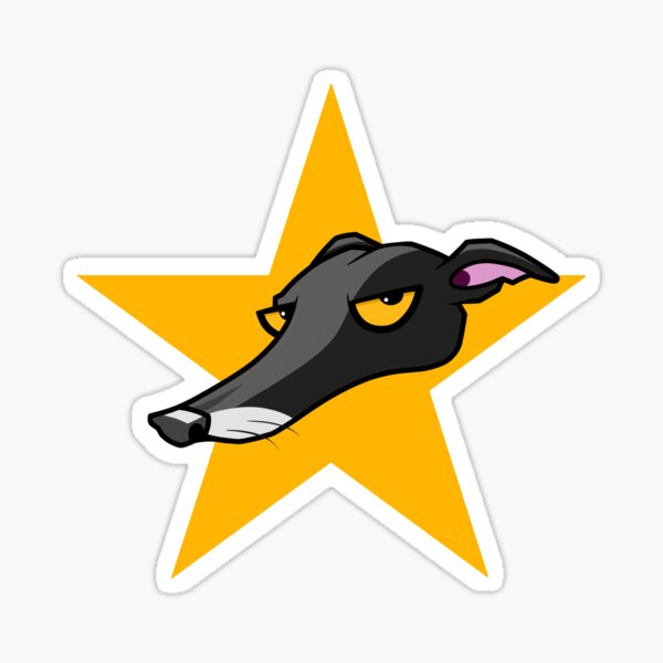 Black Hound Star Sticker