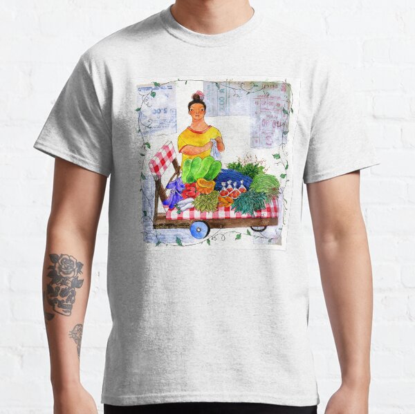 market vegetable vendor illustration by robert alejandro Classic T-Shirt