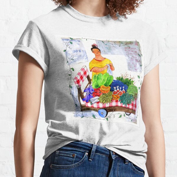 market vegetable vendor illustration by robert alejandro Classic T-Shirt