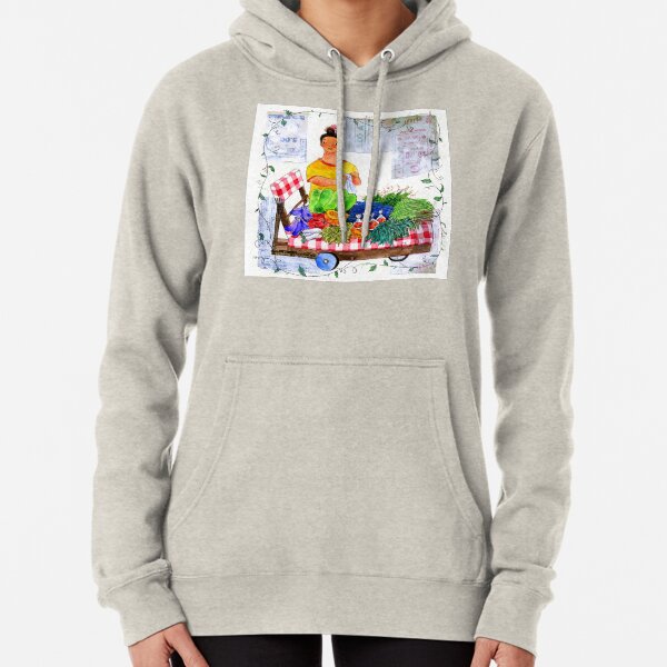 market vegetable vendor illustration by robert alejandro Pullover Hoodie