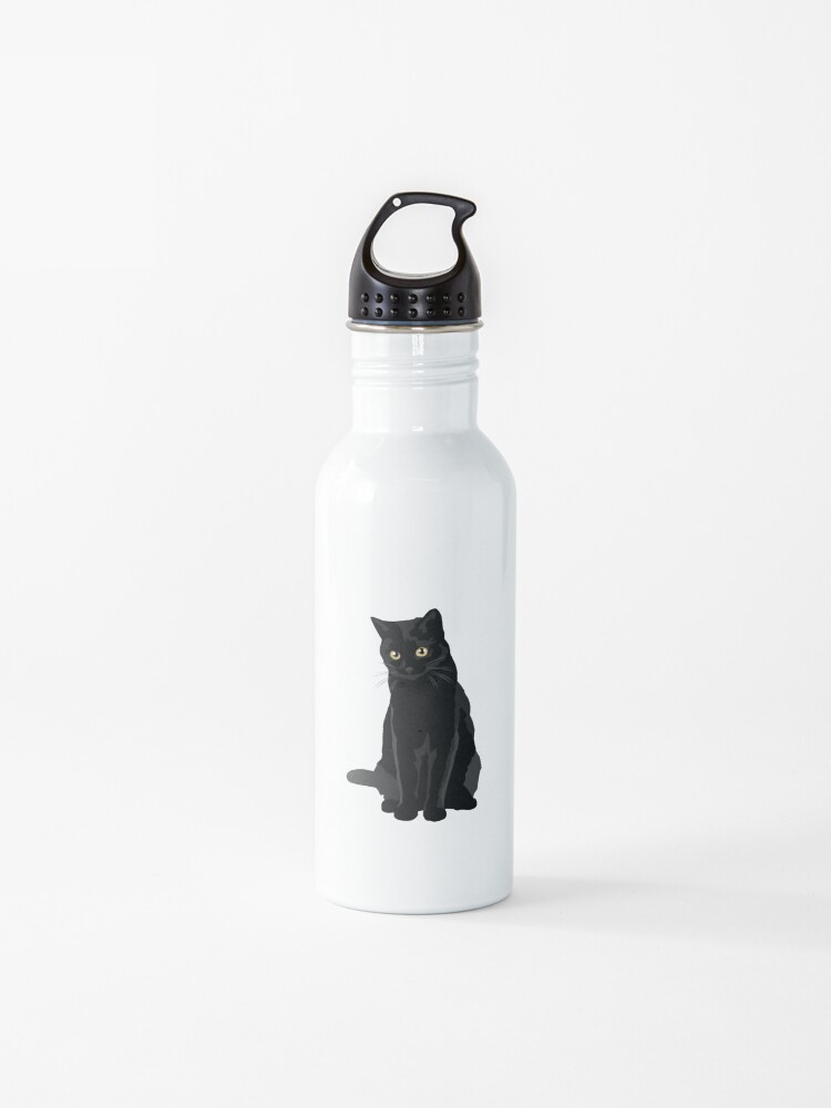 cat drinking bottle