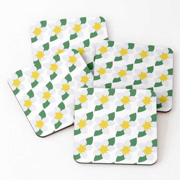 Item preview, green,white,yellow flower pattern,floral design designed and sold by wootee-designer.
