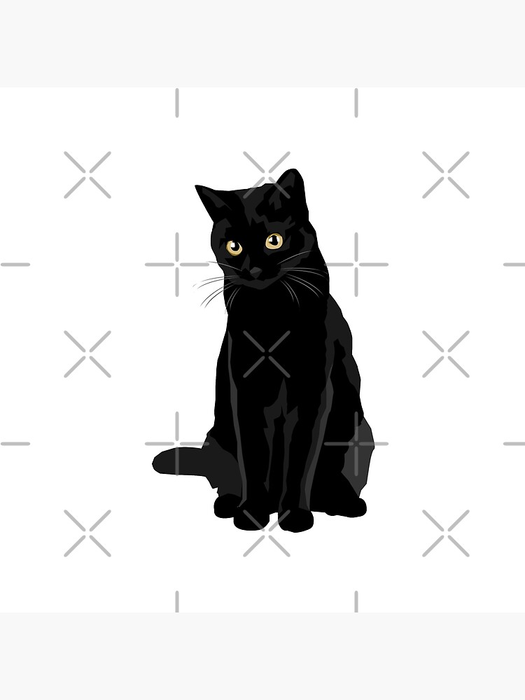 Drawing of a Black Cat. Minimalist Illustration With Black Marker.  Monochrome Sketch of Pets - Etsy Finland