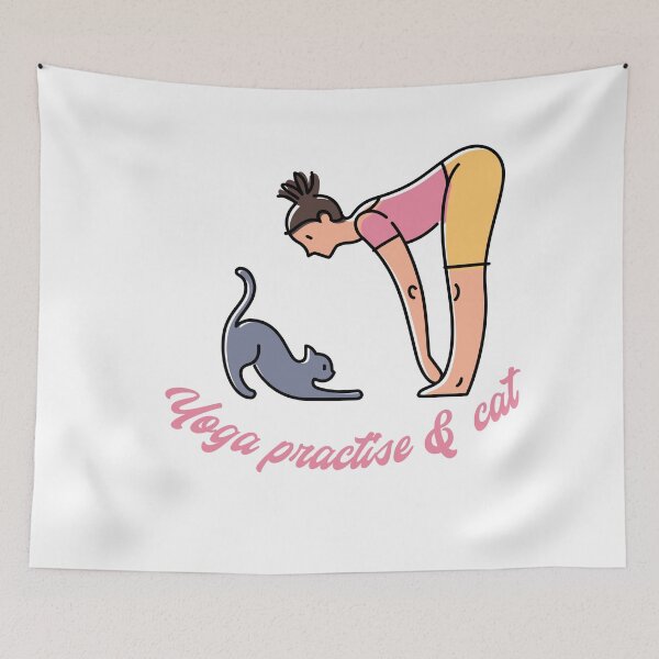 Item preview, Yoga & Cat designed and sold by dinadesign.