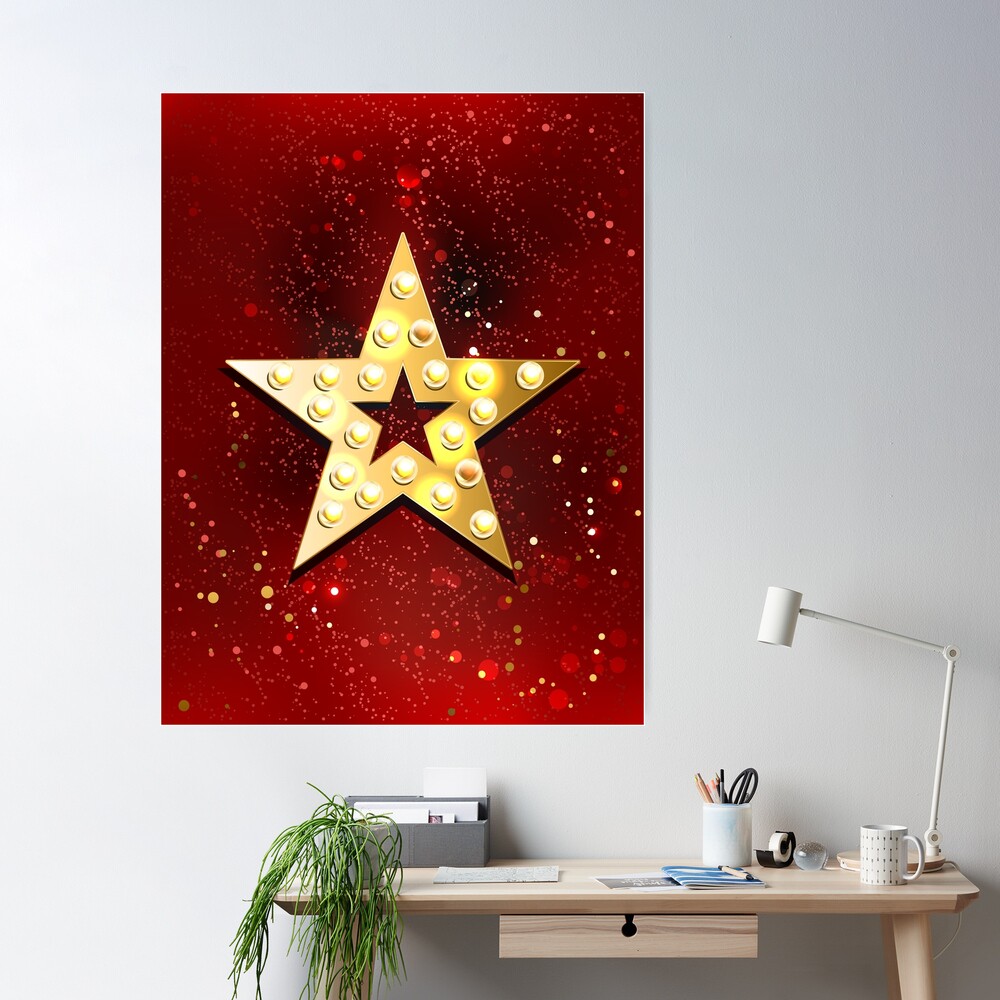 Stellar explosion wits gold stars  Poster for Sale by Blackmoon9